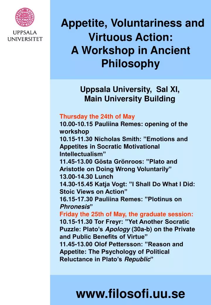 appetite voluntariness and virtuous action a workshop in ancient philosophy