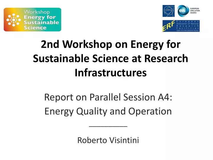 2nd workshop on energy for sustainable science at research infrastructures