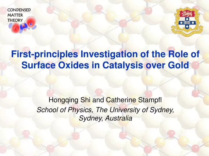 hongqing shi and catherine stampfl school of physics the university of sydney sydney australia