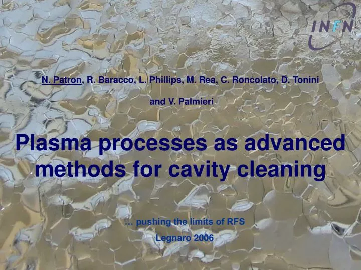 plasma processes as advanced methods for cavity cleaning
