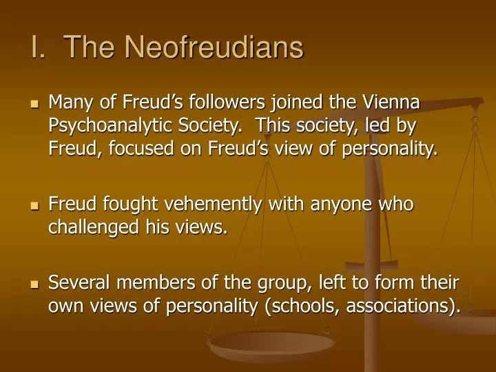 i the neofreudians