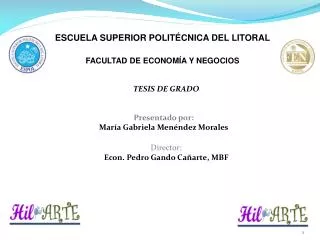 ESCUELA SUPERIOR POLITÉCNICA DEL LITORAL FACULTAD DE ECONOMÍA Y NEGOCIOS