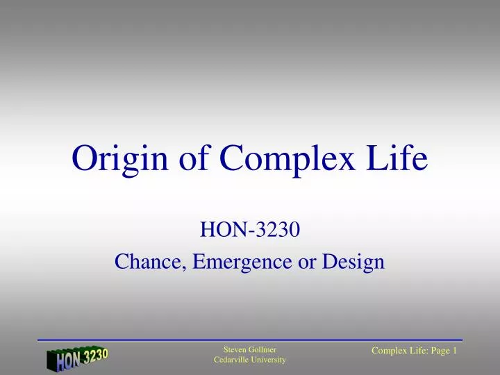 origin of complex life