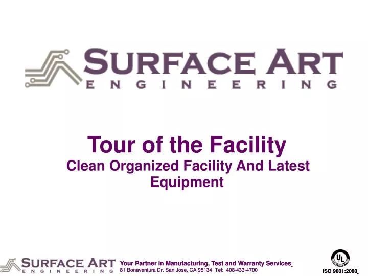 tour of the facility clean organized facility and latest equipment