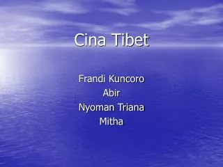cina tibet