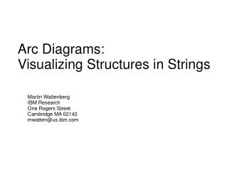 Arc Diagrams: Visualizing Structures in Strings