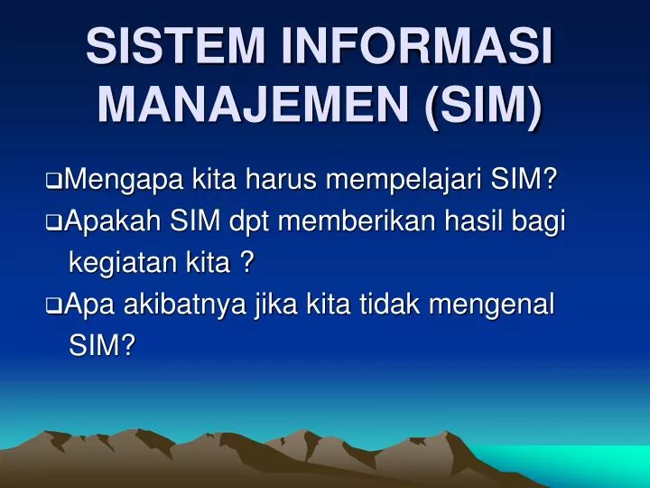 Ppt Sistem Informasi Manajemen Sim Powerpoint Presentation Free Download Id5099907 