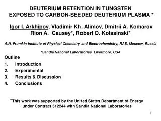 Outline Introduction Experimental Results &amp; Discussion Conclusions