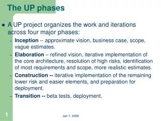 The UP phases