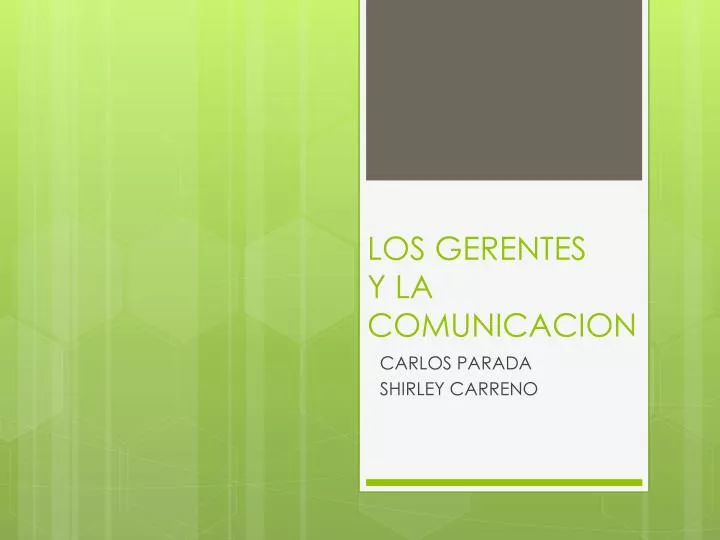 los gerentes y la comunicacion