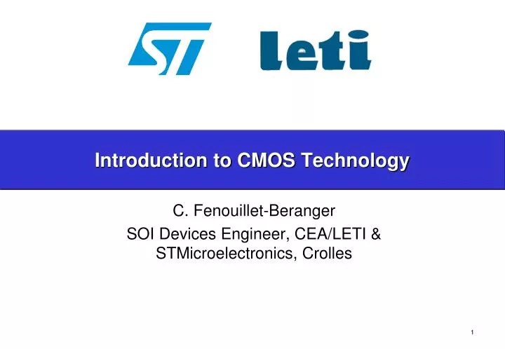 introduction to cmos technology