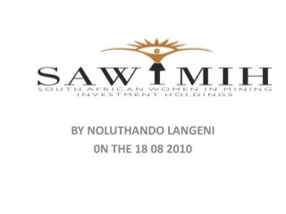 SAWIMIH PRESENTATION