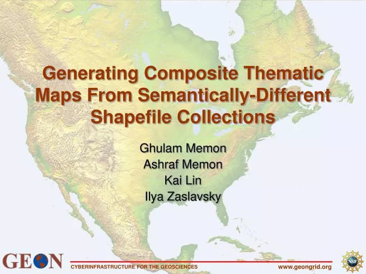 generating composite thematic maps from semantically different shapefile collections