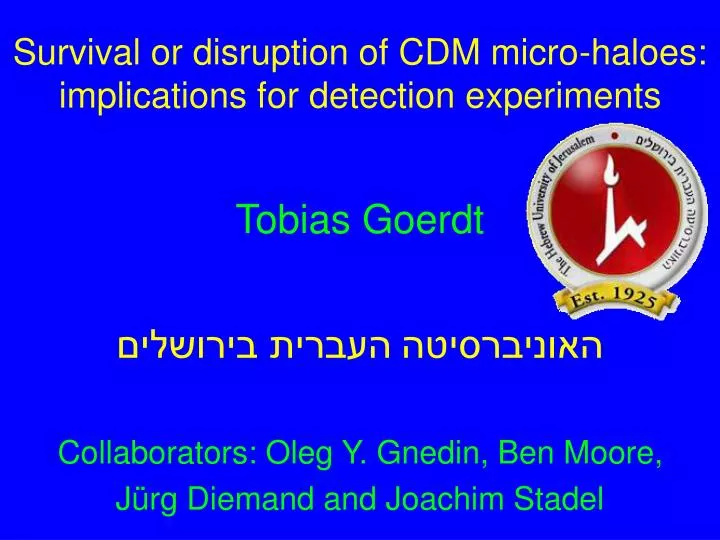 survival or disruption of cdm micro haloes implications for detection experiments