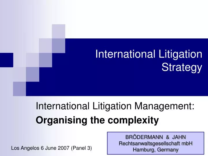 international litigation strategy