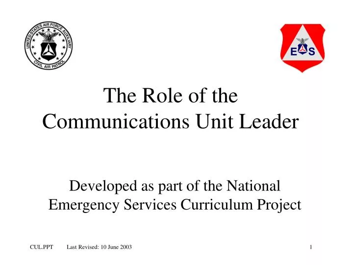 the role of the communications unit leader