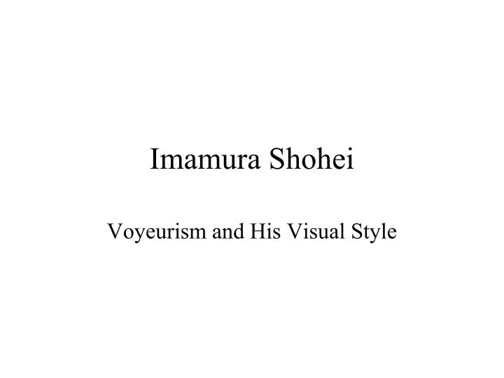 imamura shohei