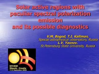 Solar active regions with peculiar spectral polarization emission and its possible diagnostics