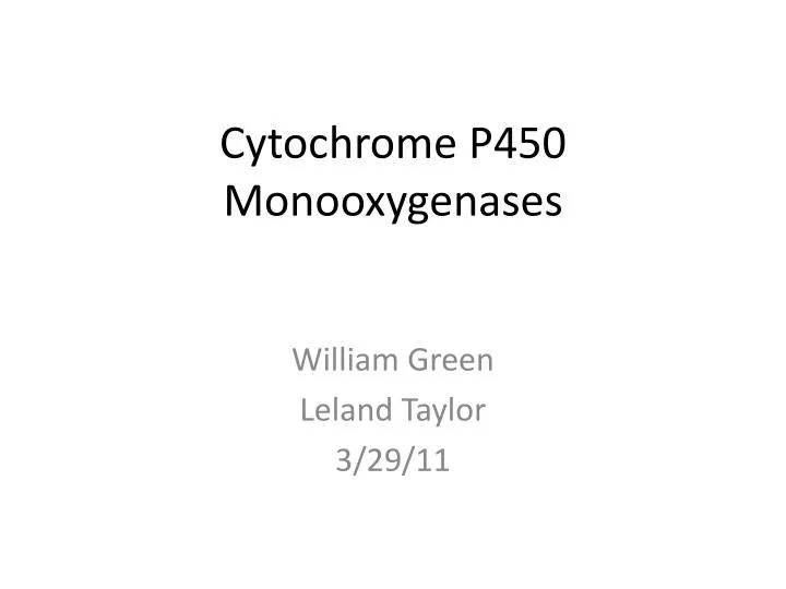 cytochrome p450 monooxygenases