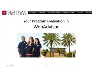 Your Program Evaluation in WebAdvisor