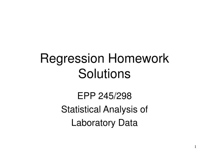 regression homework solutions
