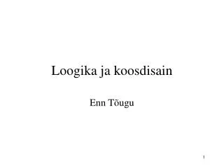 loogika ja koosdisain