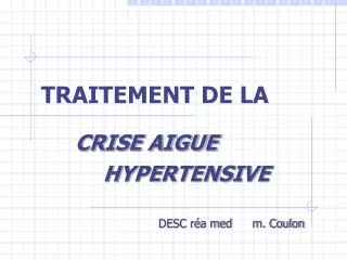 traitement de la