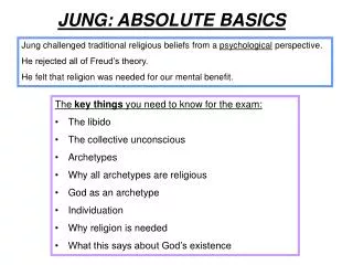 JUNG: ABSOLUTE BASICS