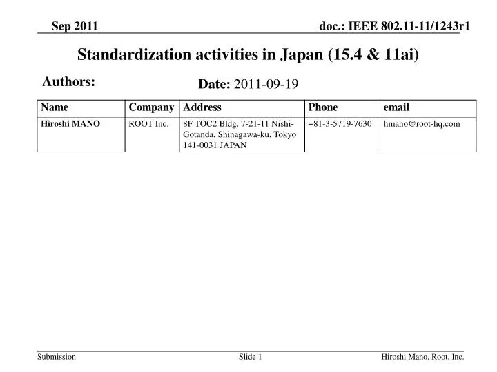 standardization activities in japan 15 4 11ai