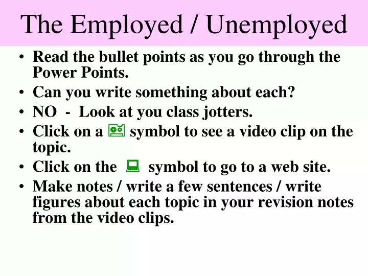 the employed unemployed