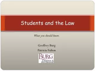 Students and the Law