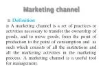 Marketing channel - slide 1