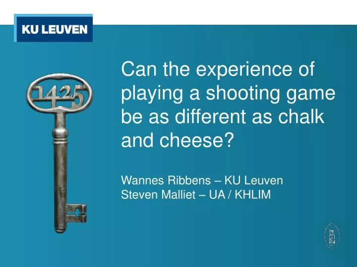 can the experience of playing a shooting game be as different as chalk and cheese