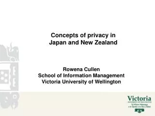 Concepts of privacy in Japan and New Zealand