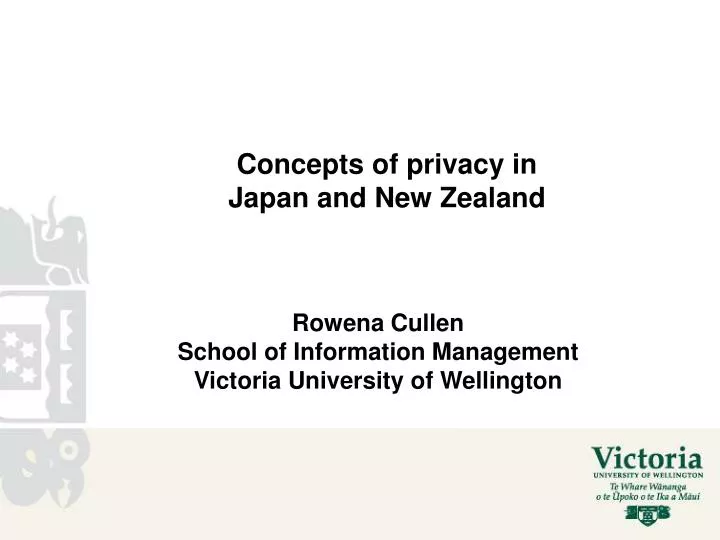 concepts of privacy in japan and new zealand