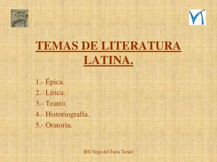 temas de literatura latina