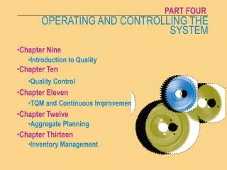 OPERATING AND CONTROLLING THE SYSTEM