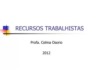 recursos trabalhistas