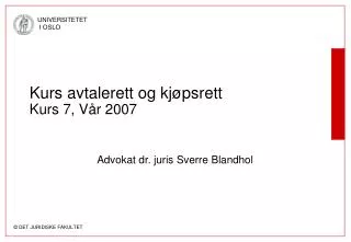 kurs avtalerett og kj psrett kurs 7 v r 2007