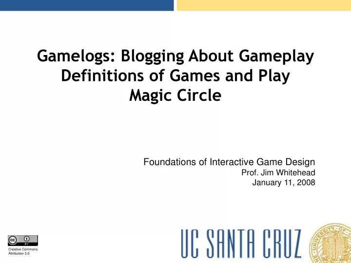 gamelogs blogging about gameplay definitions of games and play magic circle