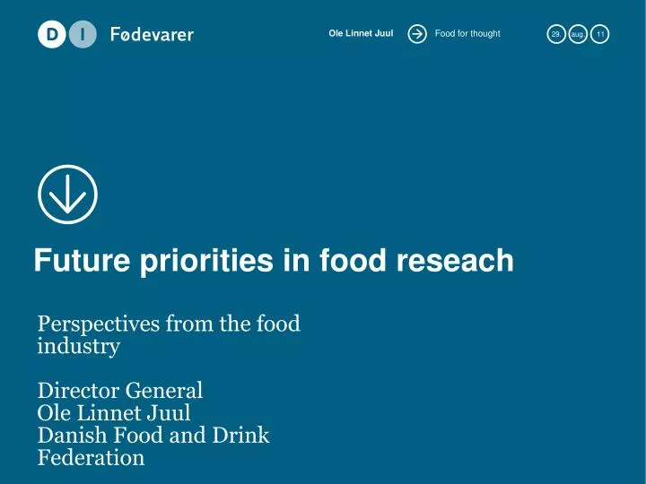 future priorities in food reseach
