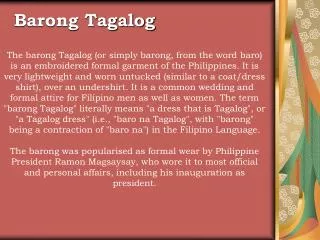 Barong Tagalog