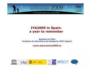 IYA2009 in Spain: a year to remember