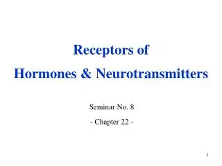 Seminar No. 8 - Chapter 22 -