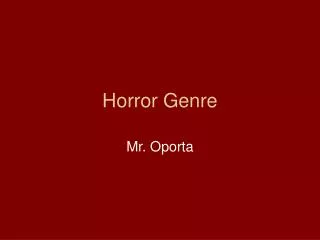 Horror Genre