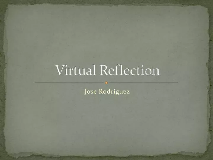 virtual reflection