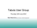 Tabula User Group