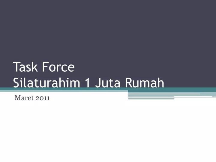 task force silaturahim 1 juta rumah