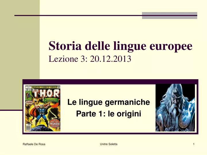 storia delle lingue europee lezione 3 20 12 2013
