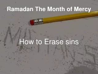 Ramadan The Month of Mercy